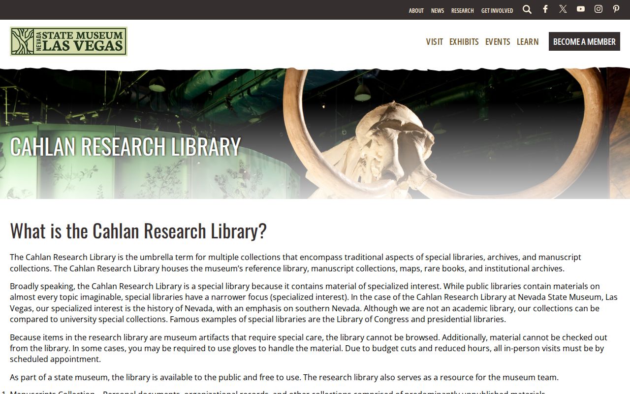 Las Vegas city directory research at Cahlan Research Library