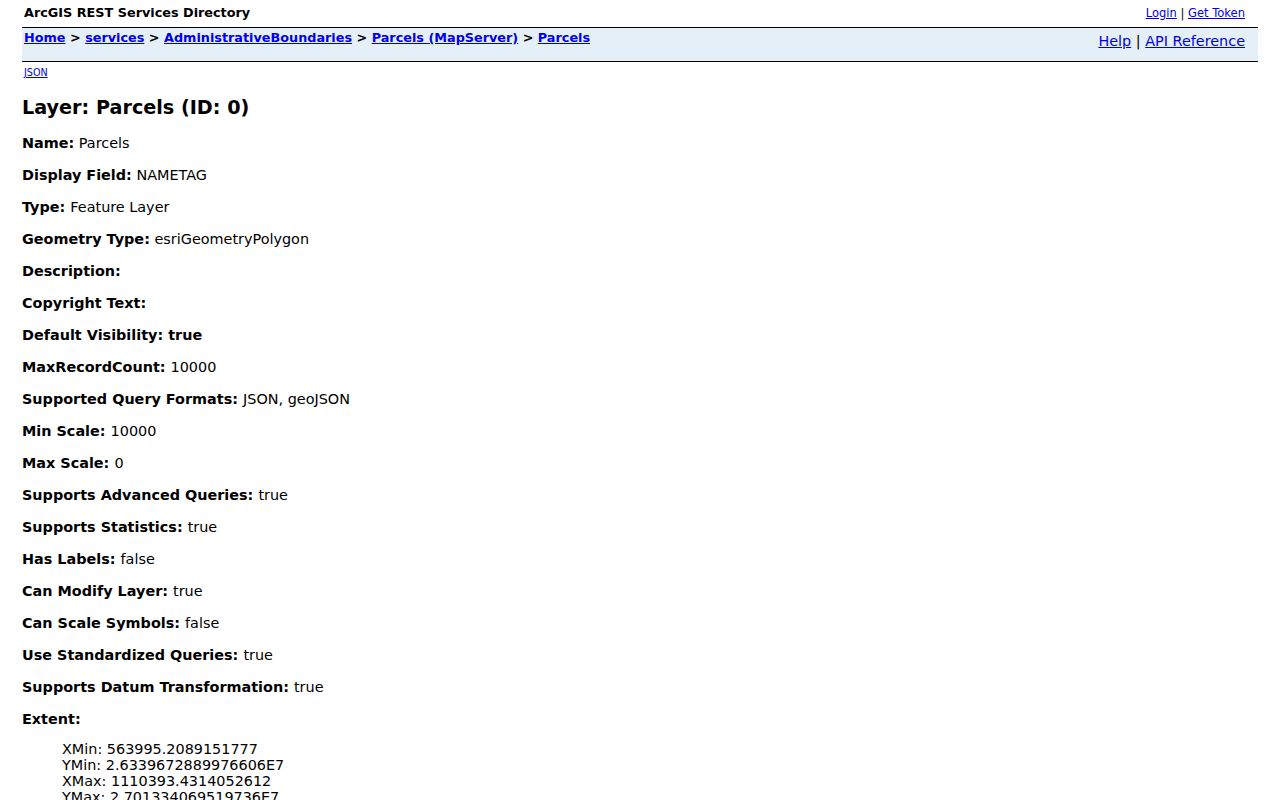 Las Vegas neighbors city parcel layer with address and ZIP attributes