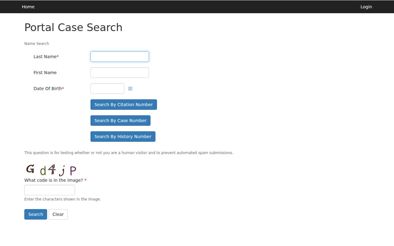 Las Vegas residents directory municipal case search form
